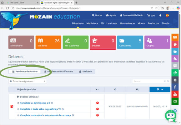 para alumnos