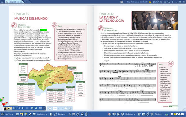 Día del flamenco en el aula - Foto páginas del libro - Palos flamencos