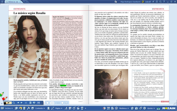 Día del flamenco en el aula - Foto páginas del libro - Rosalía